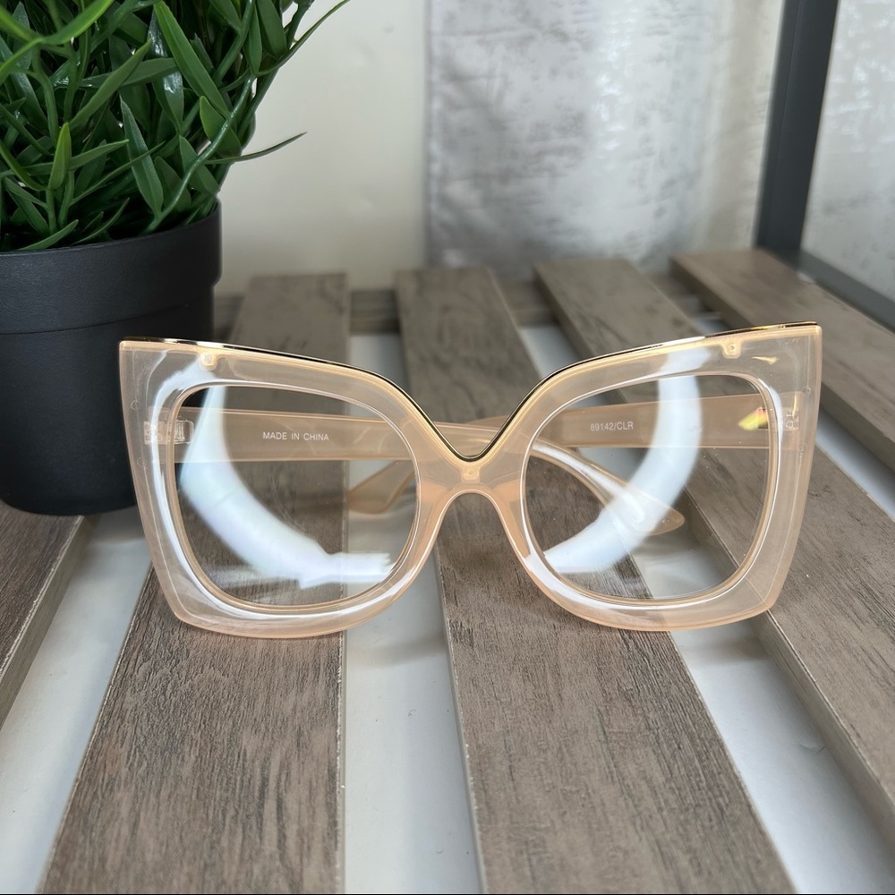 Large Fashion Clear Glasses